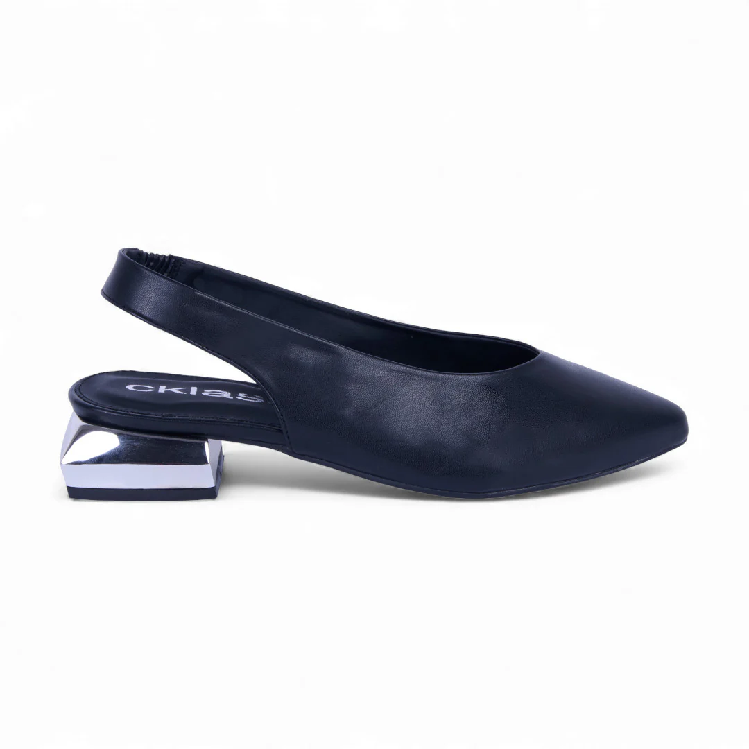 ZAPATILLA DE TACÓN NEGRO METÁLICA 73152 - Image 2