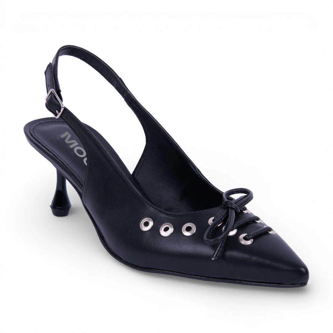 ZAPATILLA PUNTAL DESTALONADA NEGRO 24155