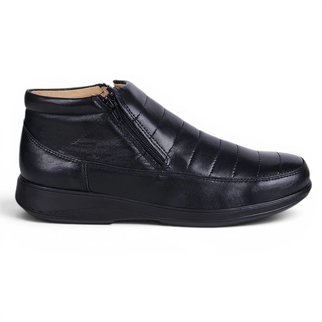 ZAPATO BOTÍN PIEL CON CIERRE NEGRO 07323 - Image 2