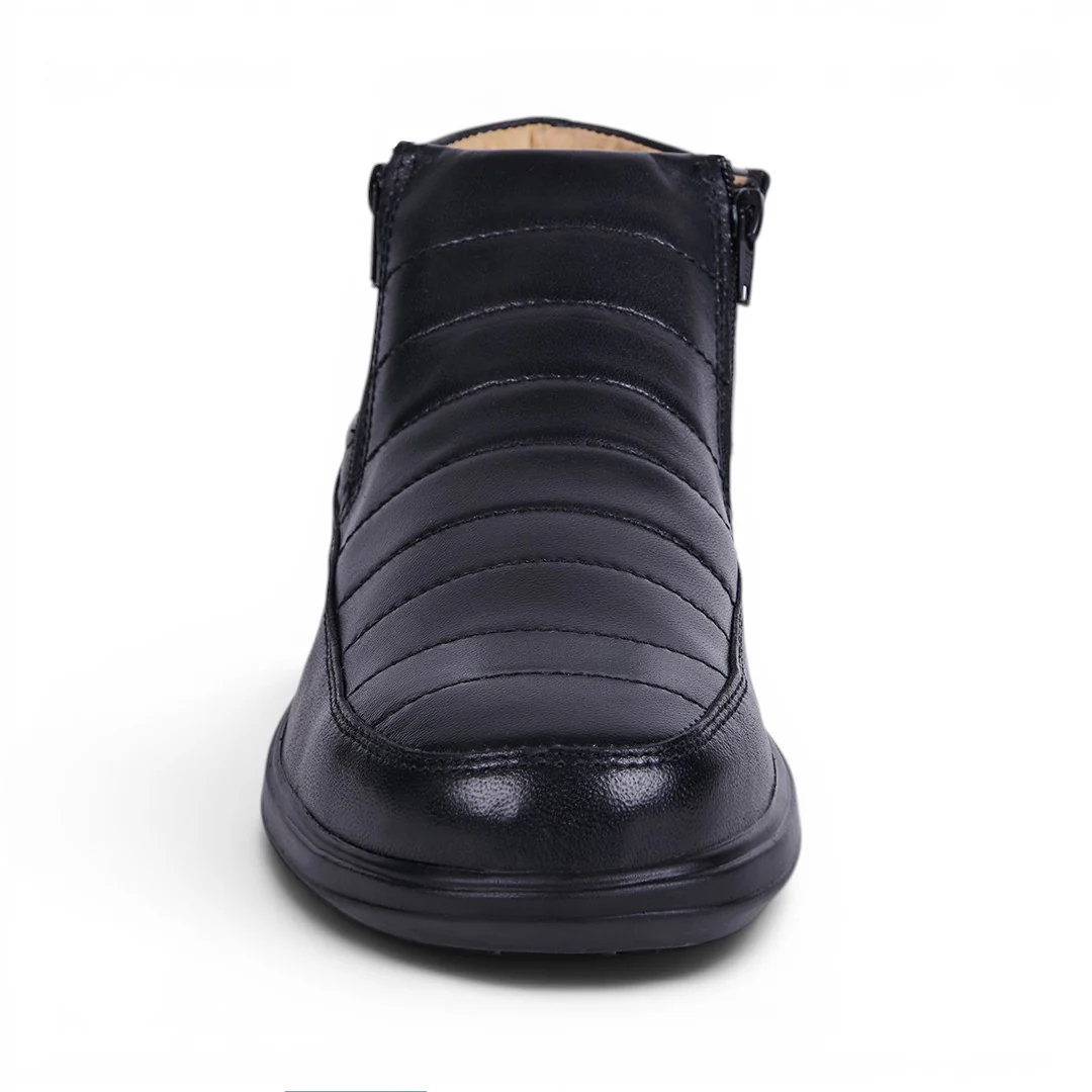ZAPATO BOTÍN PIEL CON CIERRE NEGRO 07323 - Image 3