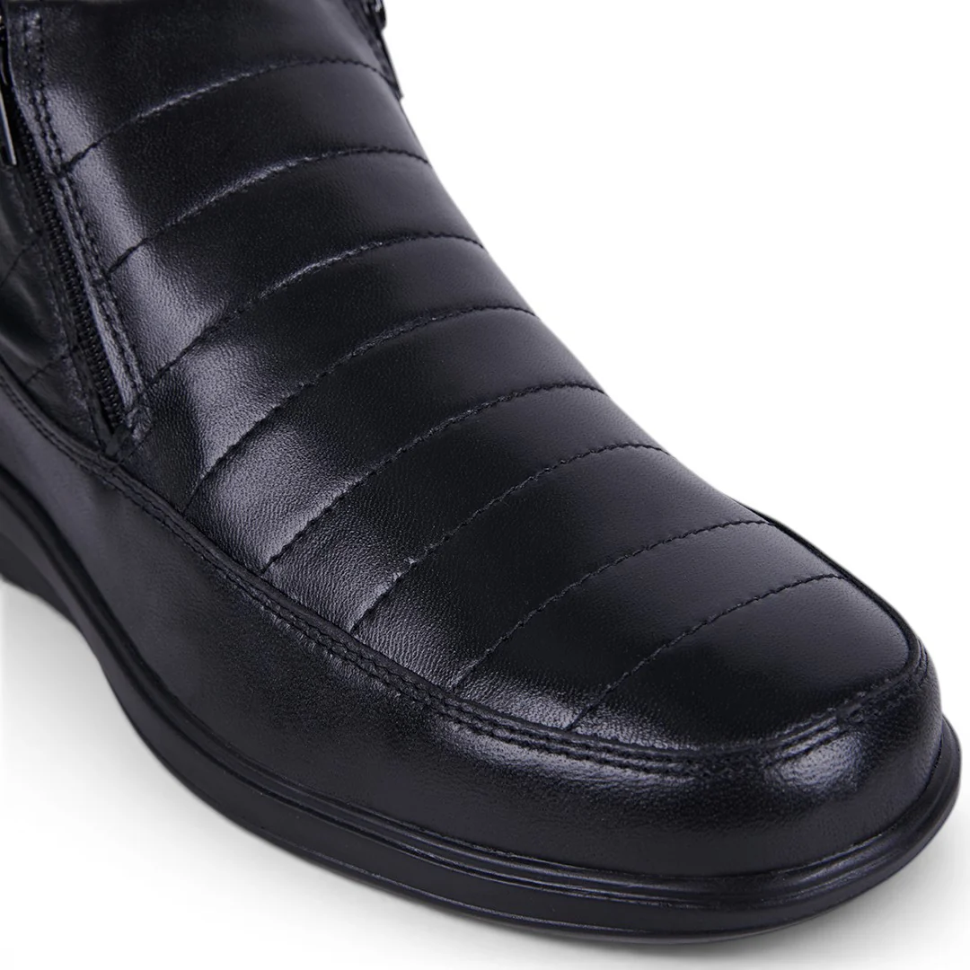 ZAPATO BOTÍN PIEL CON CIERRE NEGRO 07323 - Image 6