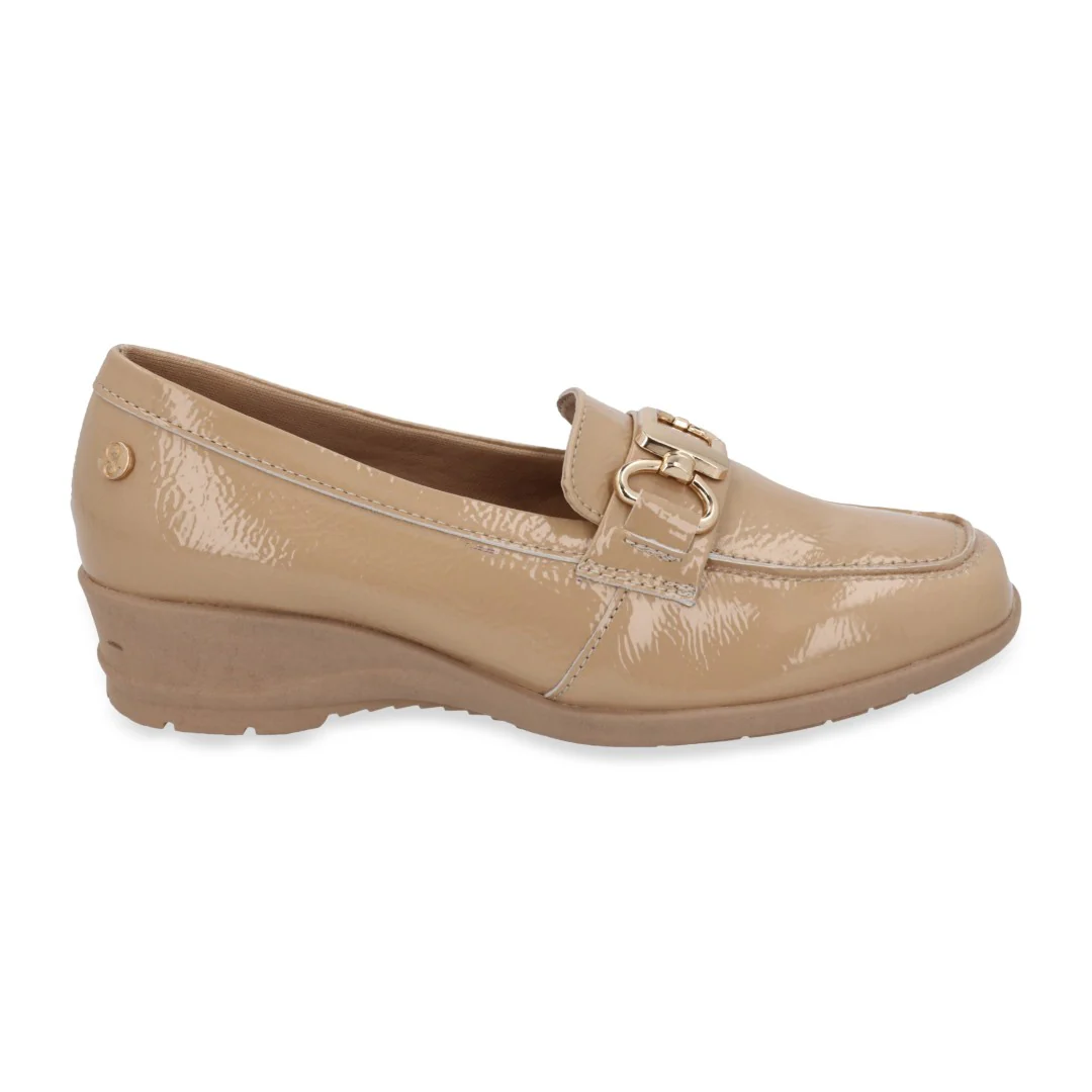 ZAPATO CASUAL BEIGE CON HERRAJE 48813 - Image 2