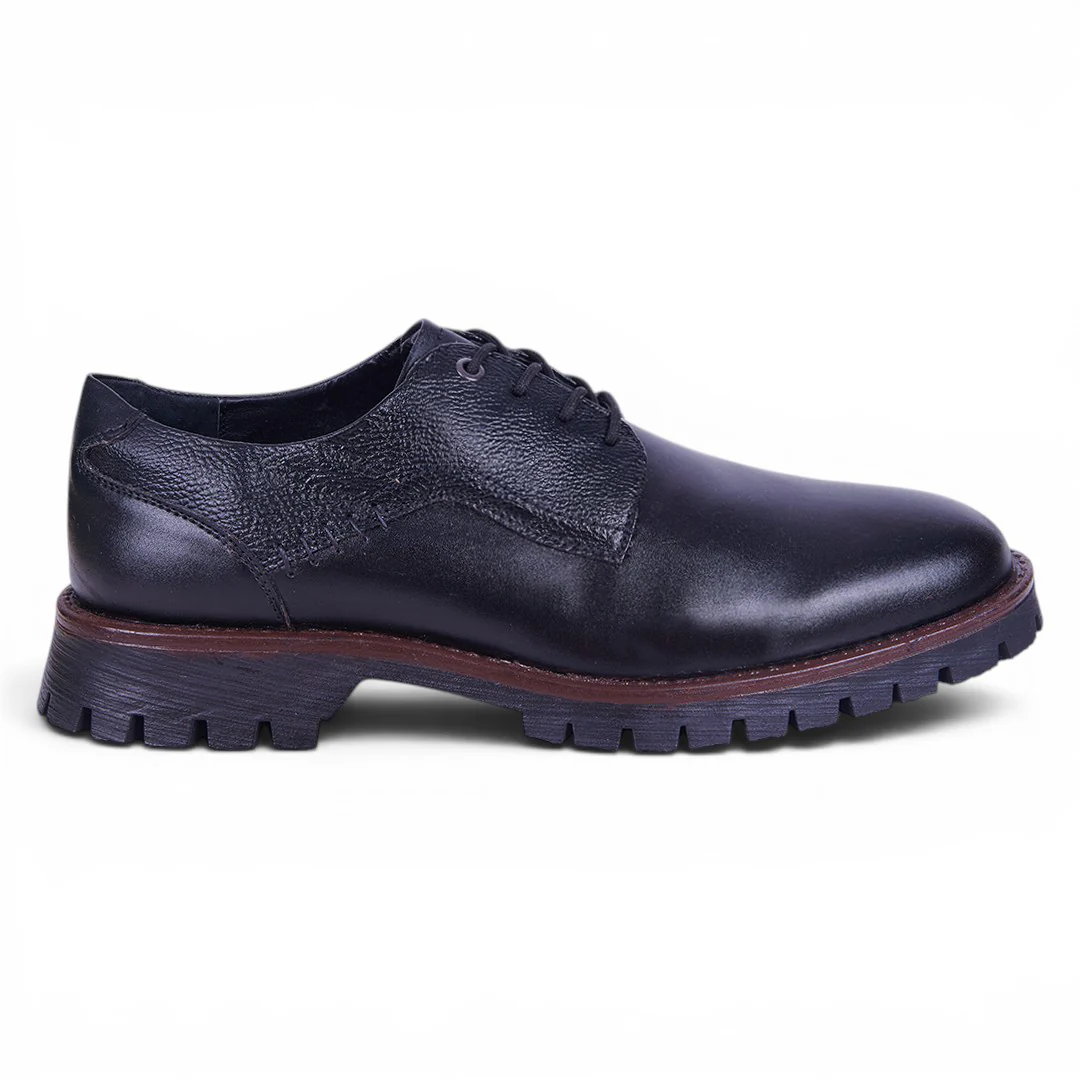 ZAPATO CASUAL LISO CON CORDONES NEGRO 12039 - Image 2