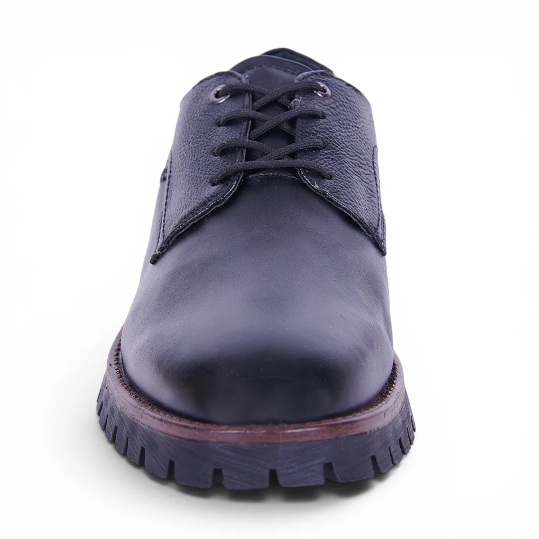 ZAPATO CASUAL LISO CON CORDONES NEGRO 12039 - Image 3