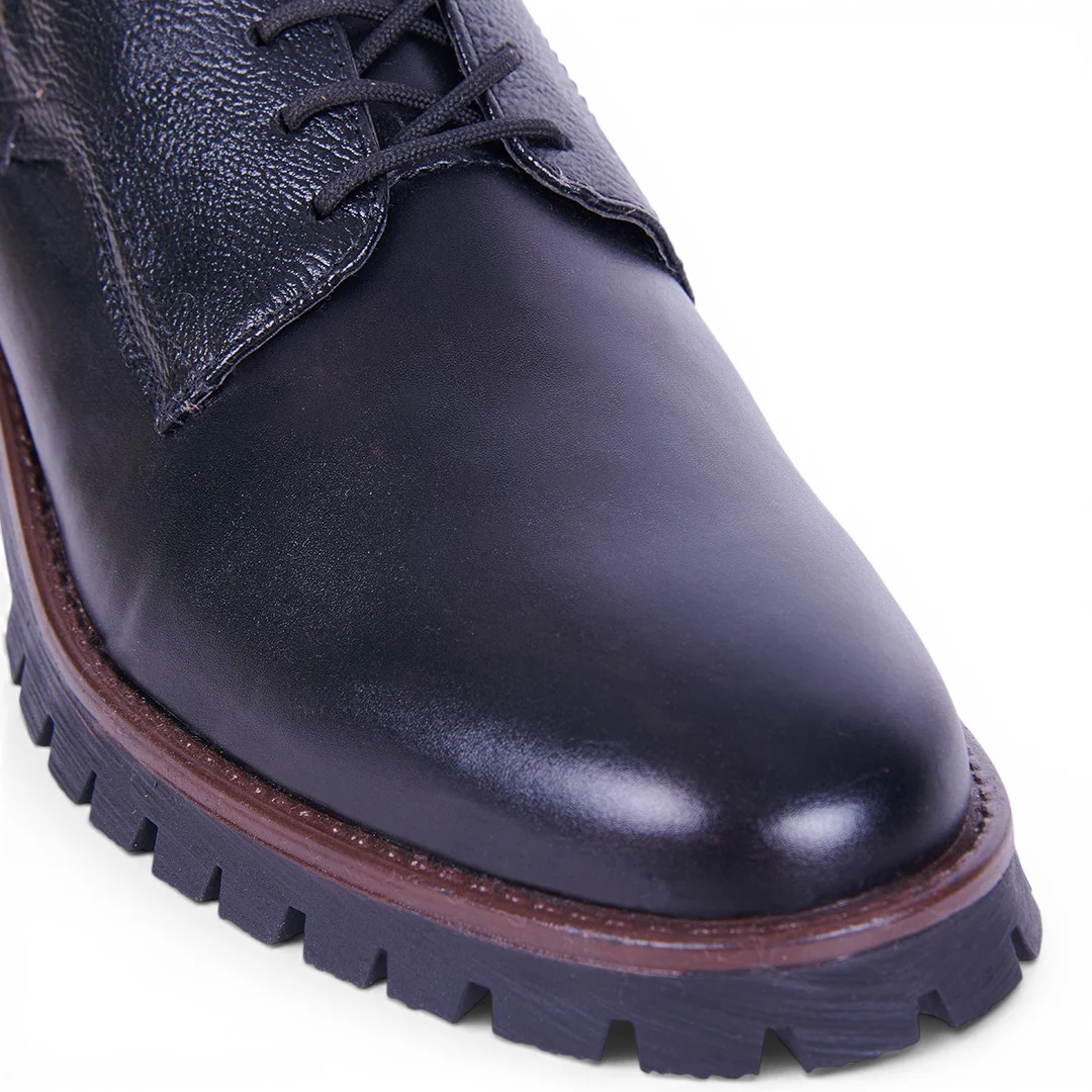 ZAPATO CASUAL LISO CON CORDONES NEGRO 12039 - Image 6