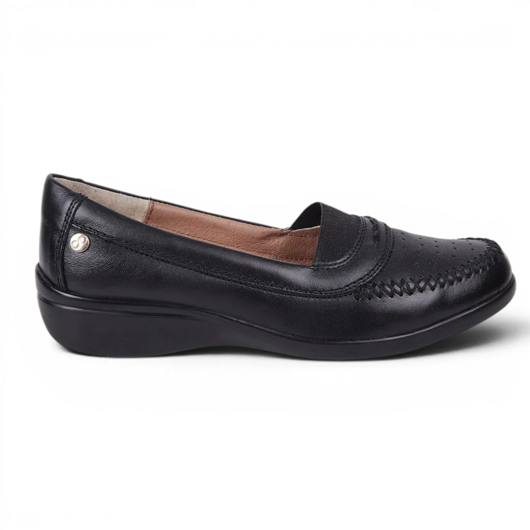 ZAPATO CONFORT PERFORADO NEGRO 24052 - Image 2