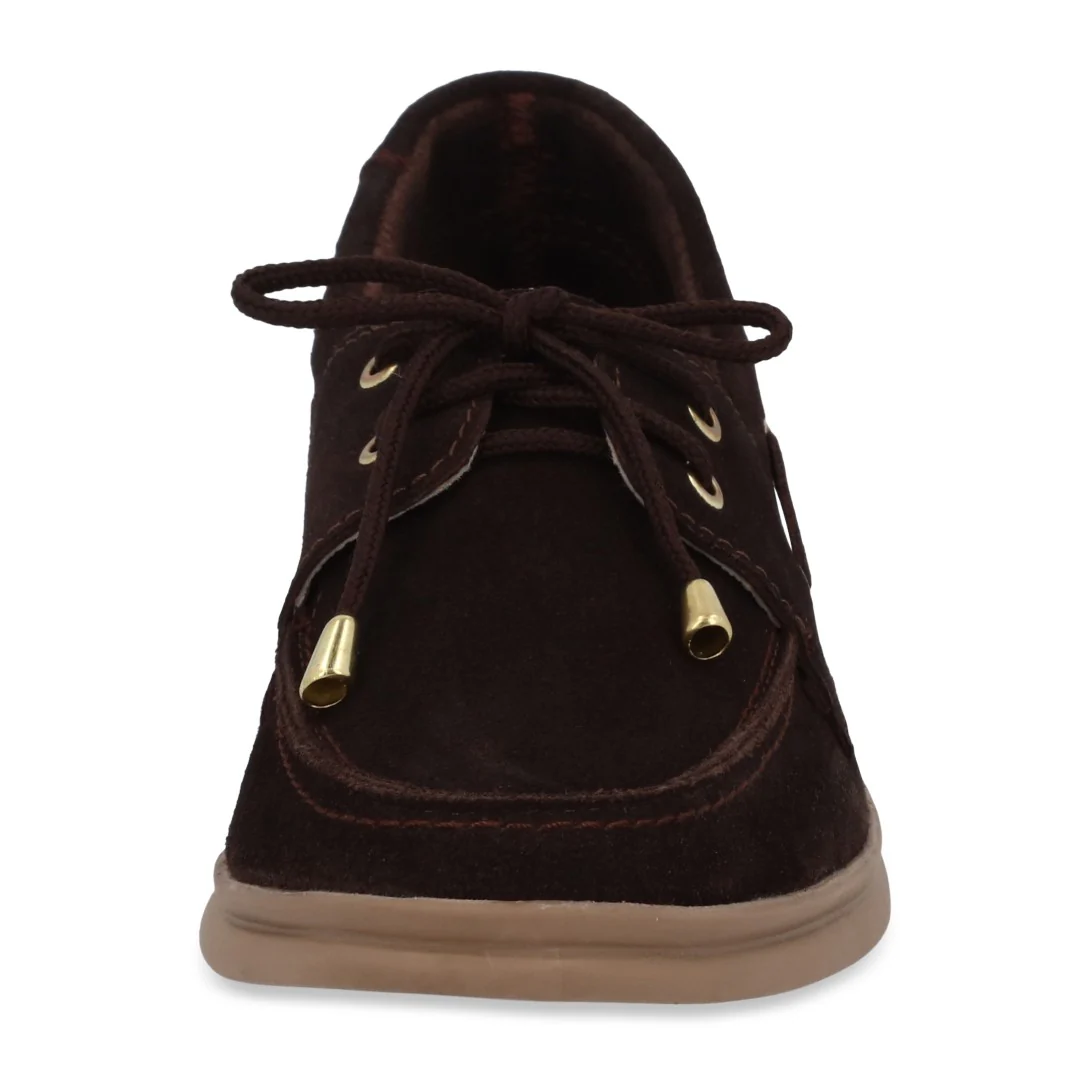 ZAPATO DE PISO CAFÉ DE GAMUZA NÁUTICO 45516 - Image 3