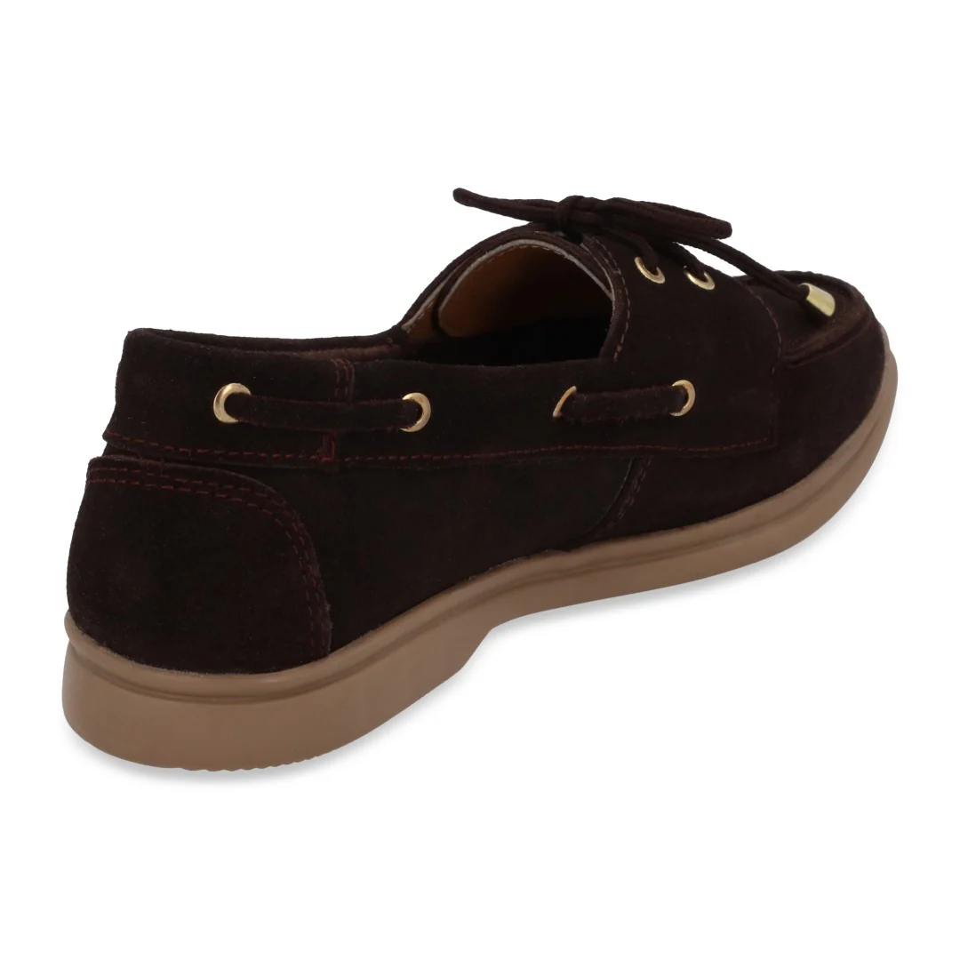 ZAPATO DE PISO CAFÉ DE GAMUZA NÁUTICO 45516 - Image 4