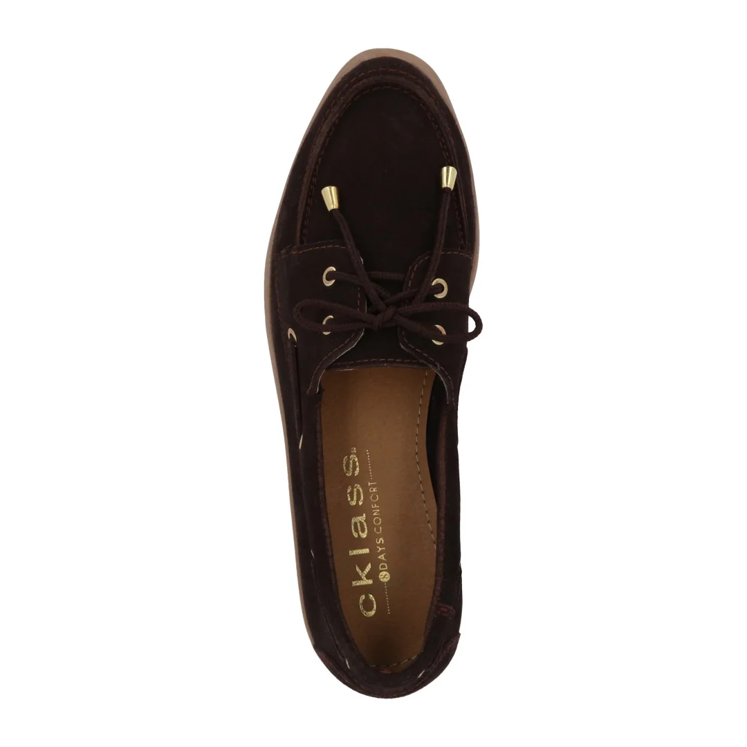 ZAPATO DE PISO CAFÉ DE GAMUZA NÁUTICO 45516 - Image 5