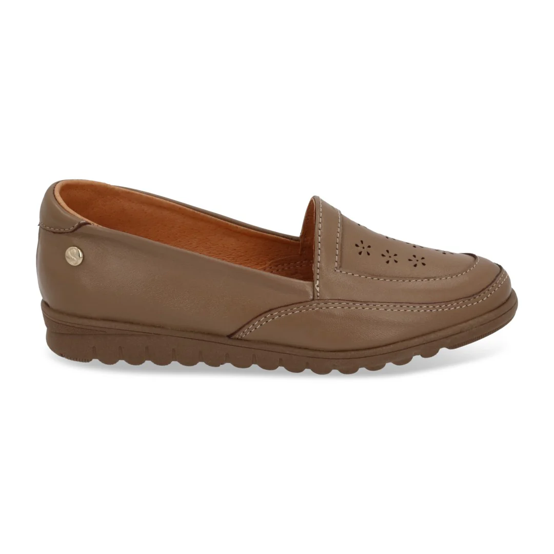 ZAPATO DE PISO MUJER BEIGE CON CORTE LÁSER 36343 - Image 2