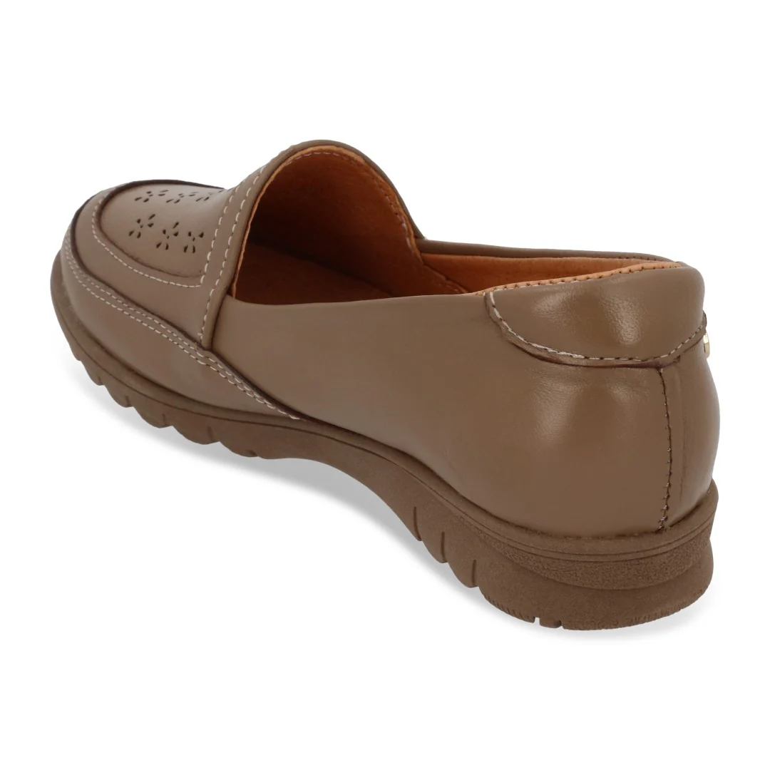 ZAPATO DE PISO MUJER BEIGE CON CORTE LÁSER 36343 - Image 3