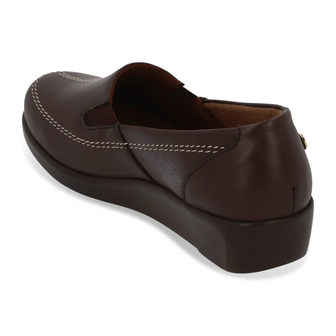 ZAPATO DE PISO MUJER CAFÉ DE PIEL 74326 - Image 3