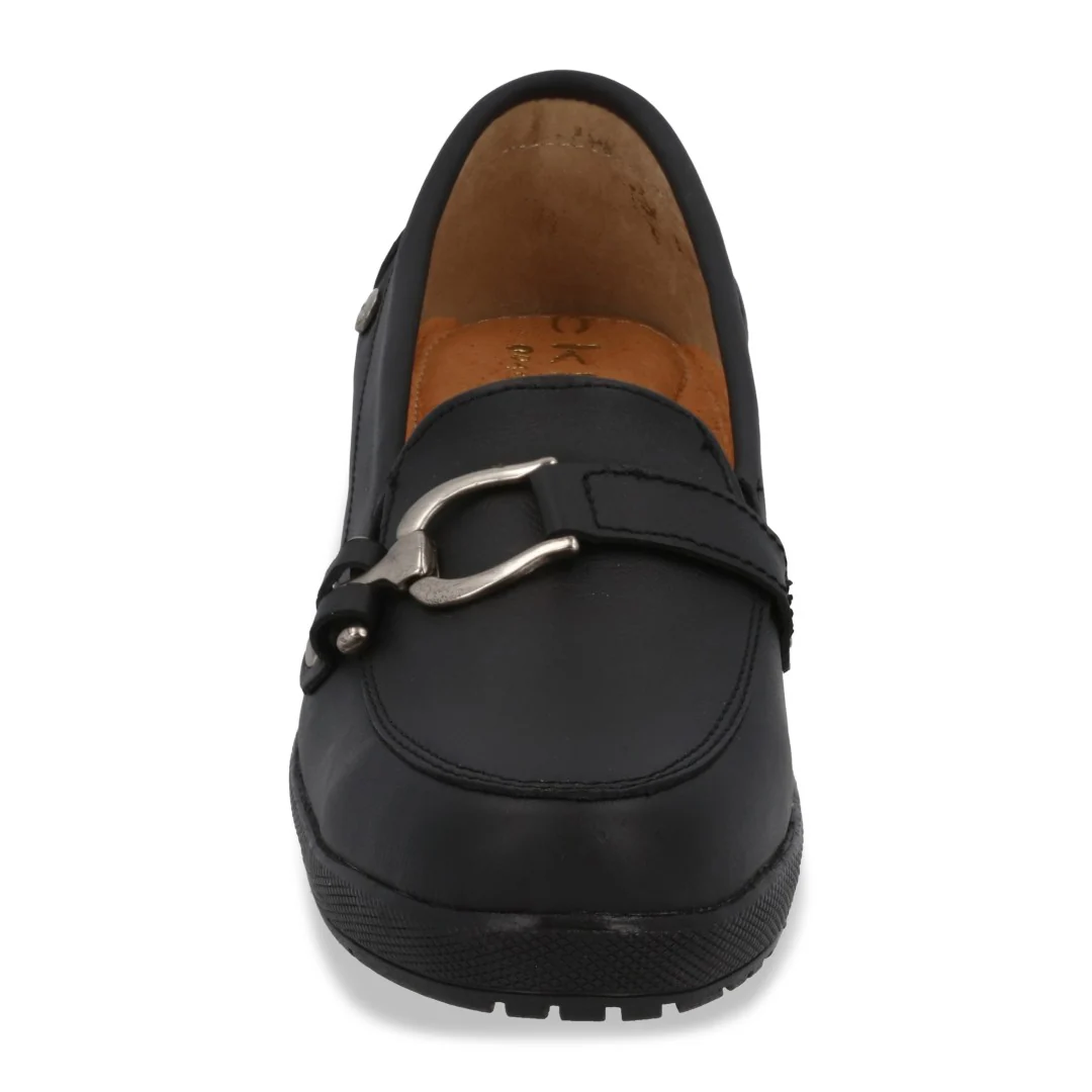 ZAPATO DE PISO MUJER NEGRO CON HERRAJE 24025 - Image 4