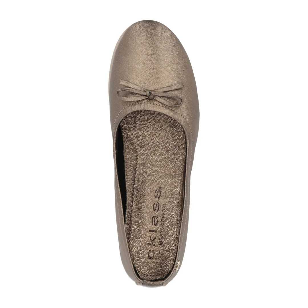 ZAPATO DE PISO MUJER ORO CON MOÑO 44360 - Image 5