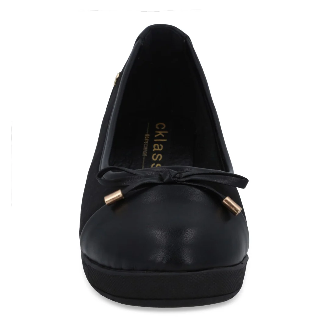 ZAPATO DE PLATAFORMA CORRIDA NEGRO CON MOÑO 47238 - Image 3