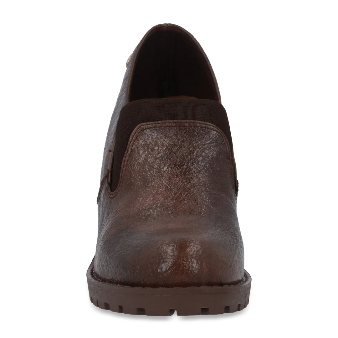 ZAPATO DE TACÓN CAFÉ CON ELÁSTICO 35536 - Image 3