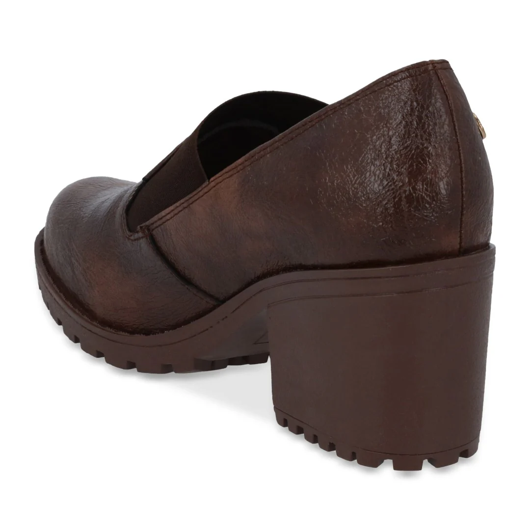 ZAPATO DE TACÓN CAFÉ CON ELÁSTICO 35536 - Image 4