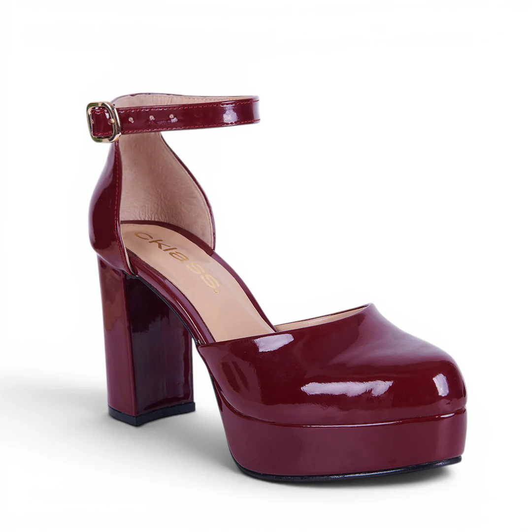 ZAPATO DE TACÓN CON PULSERA TINTO 03945