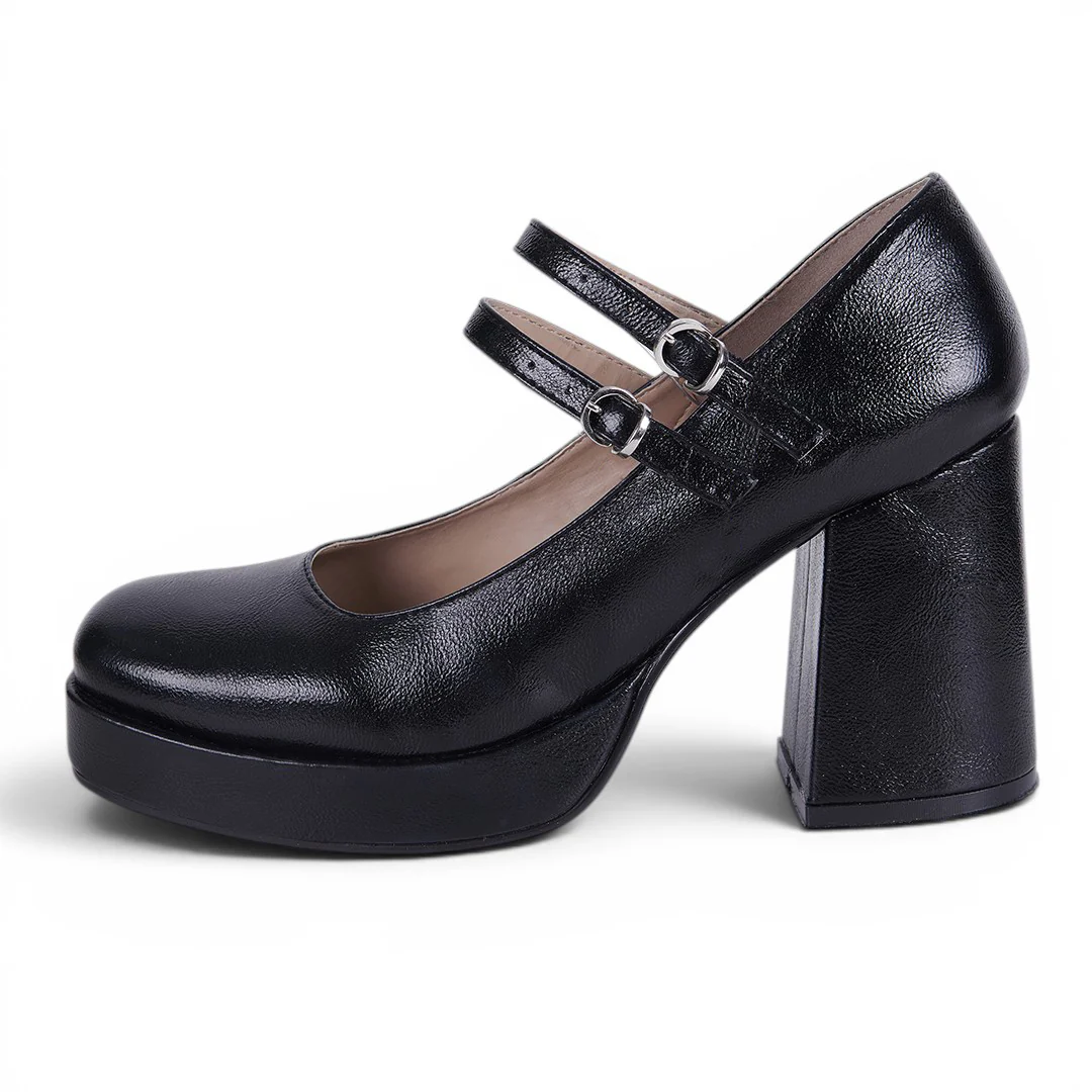 ZAPATO DE TACÓN DOBLE LÁTIGO NEGRO 01825 - Image 2