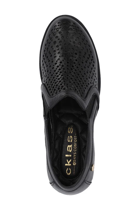 Mocasín flexible casual negro tacón 5cm 41025 - Image 4