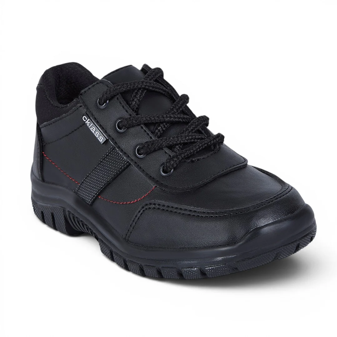 ZAPATO NIÑO AGUJETAS SUELA ROBUSTA NEGRO 16594